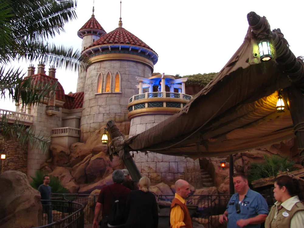 Prince Eric’s castle and the entrance to Under the Sea – Journey of the Little Mermaid at Magic Kingdom.