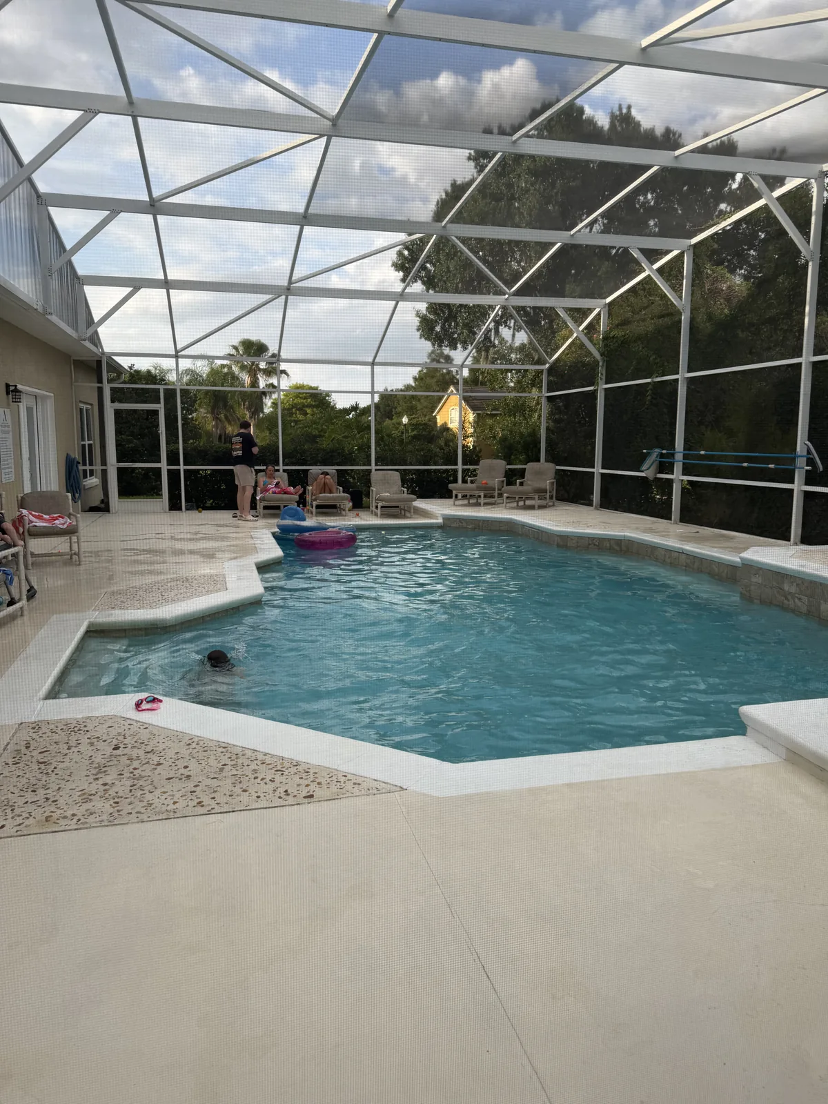 Family enjoying the private pool during Jodie’s stay at Formosa Gardens